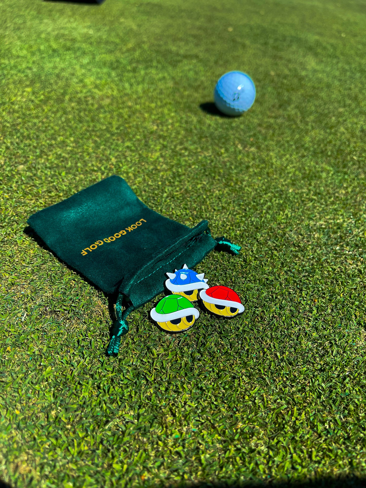 Triple Shell Golf Ball Markers Set of 3 | Awesome Golf Gift Idea