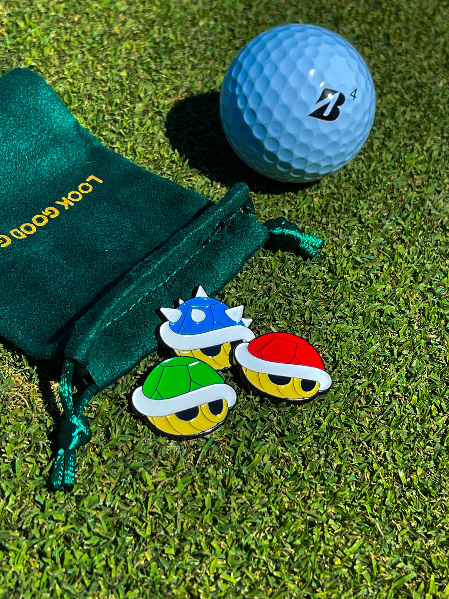 Triple Shell Golf Ball Markers Set of 3 | Awesome Golf Gift Idea